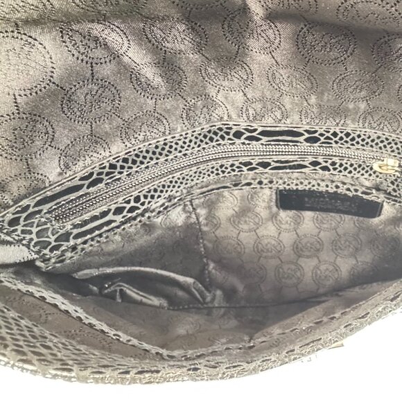 Michael Kors Vintage Sloan Python Black Clutch - Picture 6 of 7